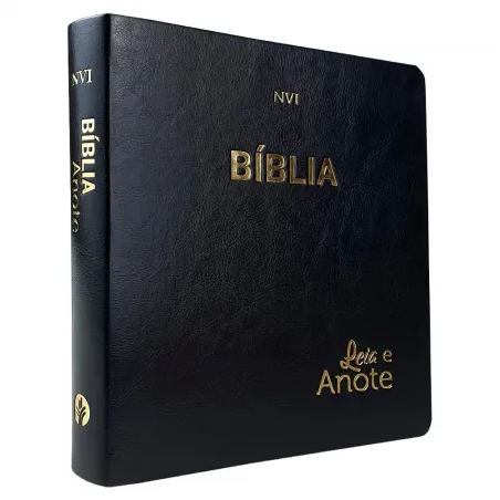Bíblia Sagrada Leia e Anote | NVI | Capa Luxo Preta